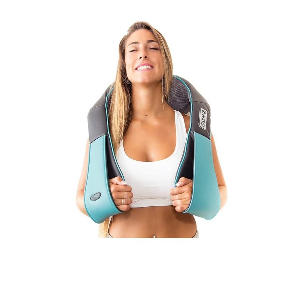 InvoSpa Shiatsu Neck and Back Massager with Heat - Deep Kneading Pillow